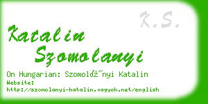 katalin szomolanyi business card